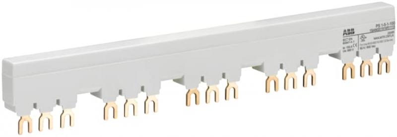 ABB PS1-5-1-100 3-Phasen-Sammelschiene für 5 MS116 / MS132 mit 1 HK/SK, Ie=100A