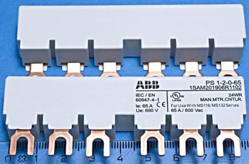 ABB PS1-2-0-65 3-Phasen-Sammelschiene für 2 MS116 / MS132, Ie=65A