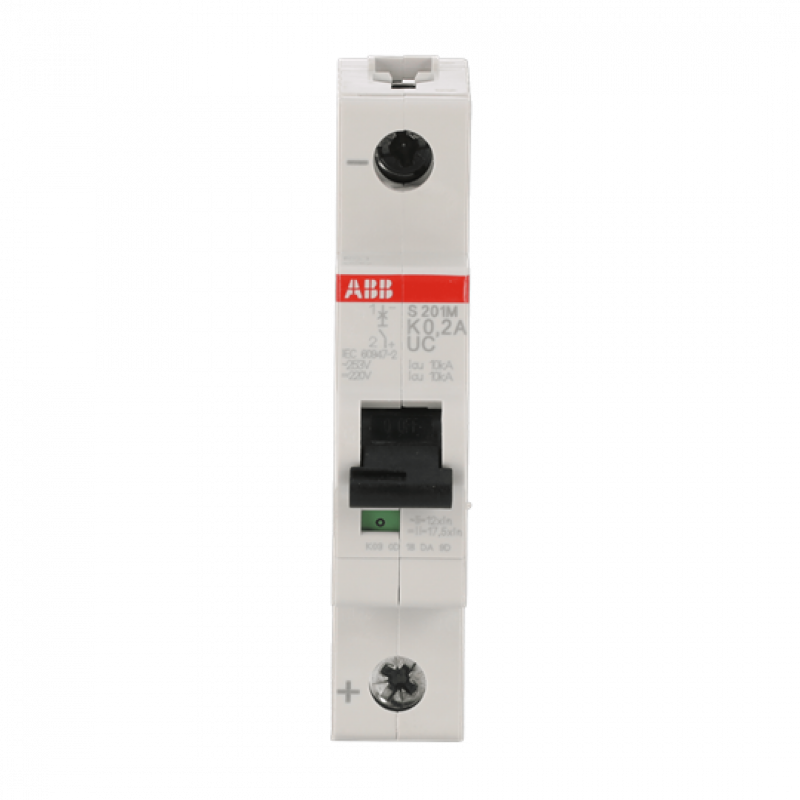 ABB S201M-K0.2UC Sicherungsautomat K-Char., 10 kA, 0.2 A, 1P