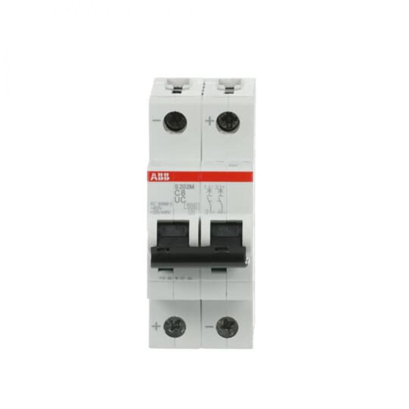 ABB S202M-C8UC Sicherungsautomat C-Char., 10 kA, 8 A, 2P