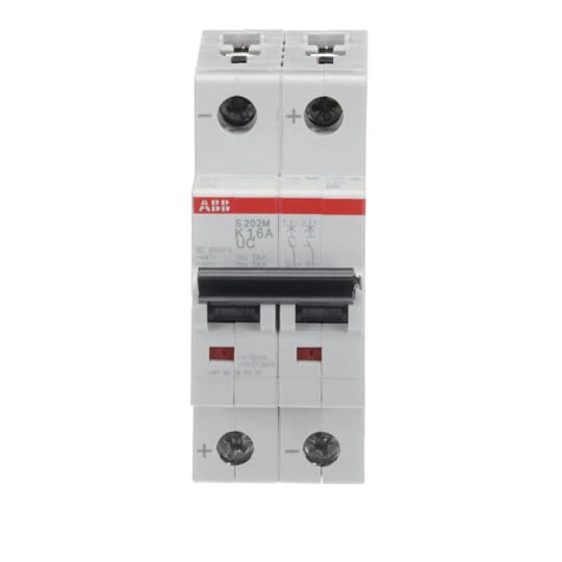 ABB S202M-K1.6UC Sicherungsautomat K-Char., 10 kA, 1.6 A, 2P