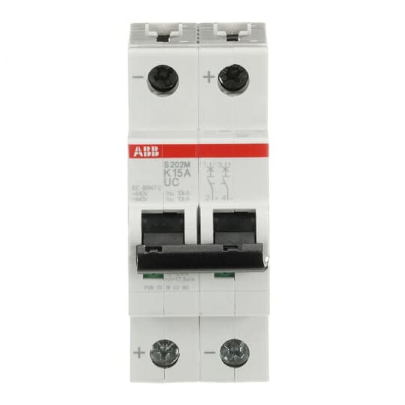 ABB S202M-K15UC Sicherungsautomat K-Char., 10 kA, 15 A, 2P