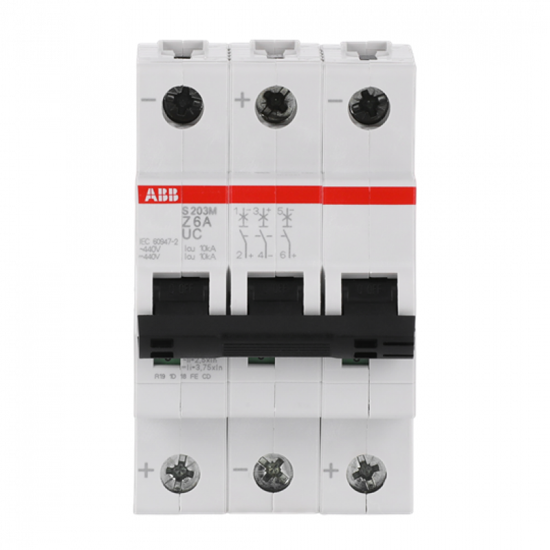 ABB S203M-Z6UC Sicherungsautomat Z-Char., 10 kA, 6 A, 3P
