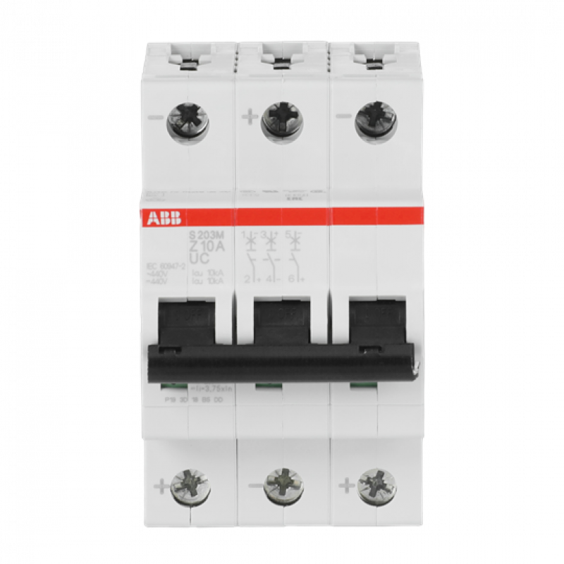 ABB S203M-Z10UC Sicherungsautomat Z-Char., 10 kA, 10 A, 3P