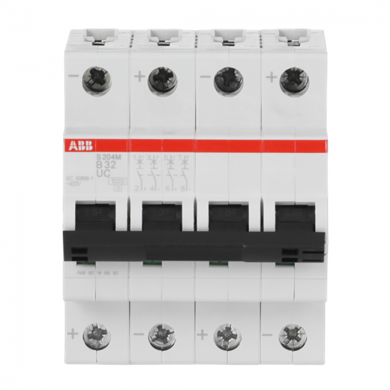ABB S204M-B32UC Sicherungsautomat B-Char., 10 kA, 32 A, 4P