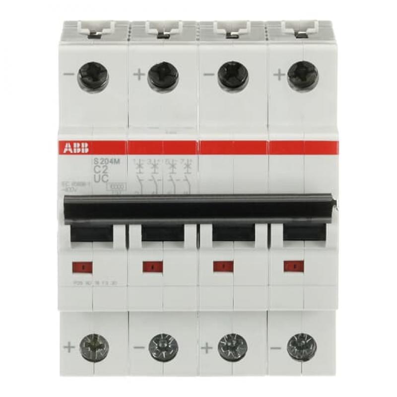 ABB S204M-C2UC Sicherungsautomat C-Char., 10 kA, 2 A, 4P