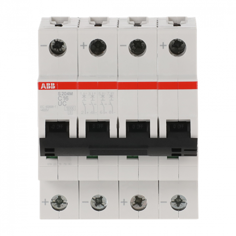 ABB S204M-C16UC Sicherungsautomat C-Char., 10 kA, 16 A, 4P