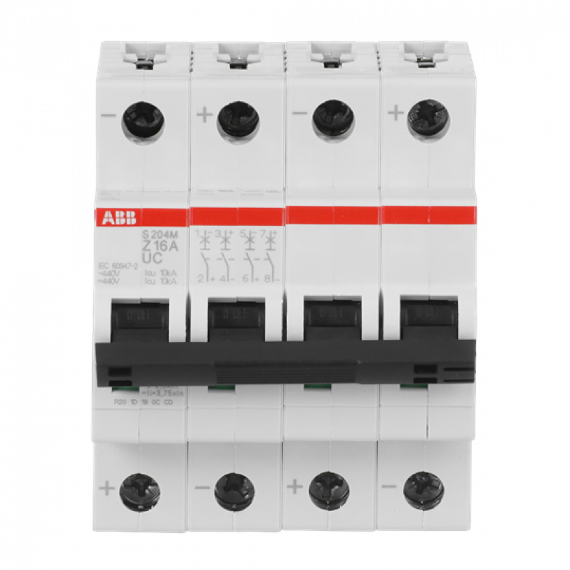 ABB S204M-Z16UC Sicherungsautomat Z-Char., 10 kA, 16 A, 4P