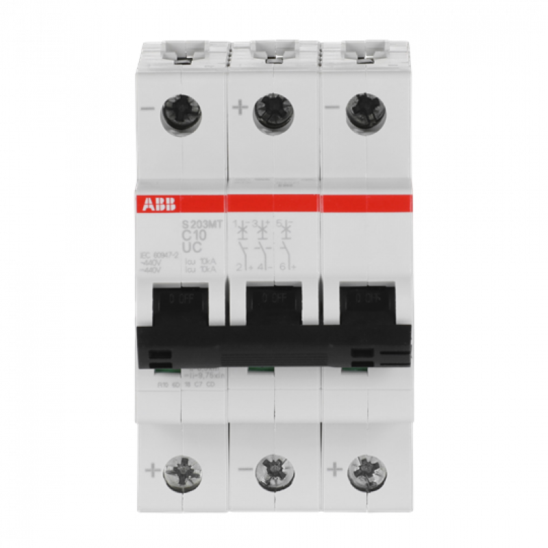 ABB S203MT-C10UC Sicherungsautomat C-Char., 10kA, 10A, 3P