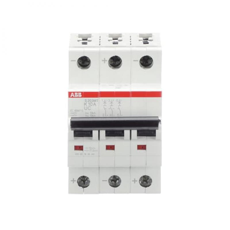 ABB S203MT-K10UC Sicherungsautomat K-Char., 10kA, 10A, 3P