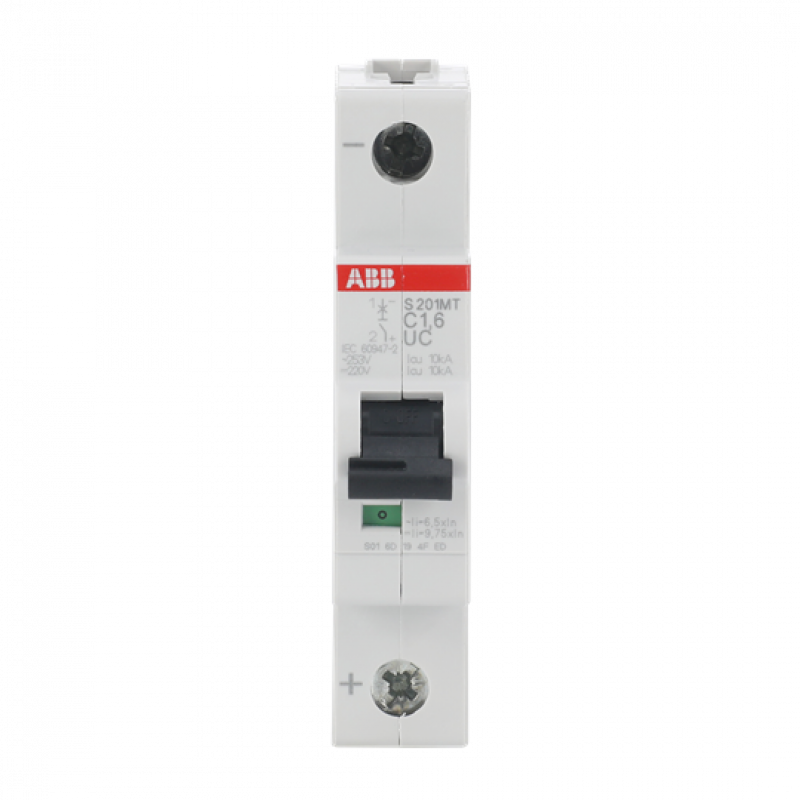 ABB S201MT-C1.6UC Sicherungsautomat C-Char., 10kA, 1,6A, 1P