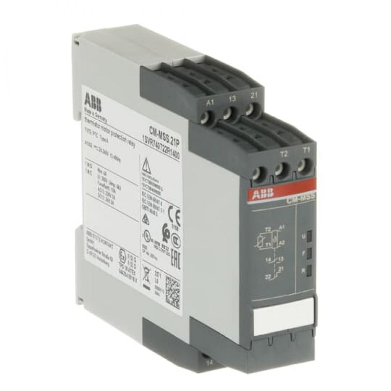 ABB CM-MSS.21P Thermistor-Motorschutzrelais 1S+1Ö, 24-240V AC/DC, Kurzsch.-Erkennung, Push-In