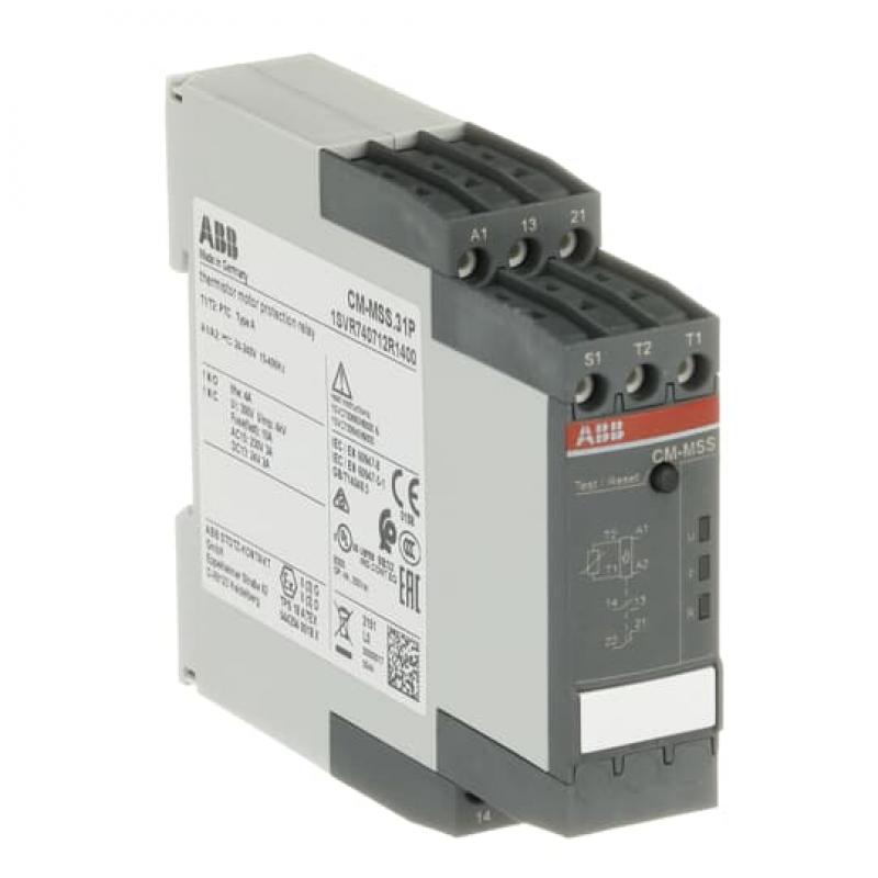 ABB CM-MSS.31P Thermistor-Motorschutzrelais 1S+1Ö, 24-240VAC/DC, Push-In, Kurzsch.-Erkennung Reset