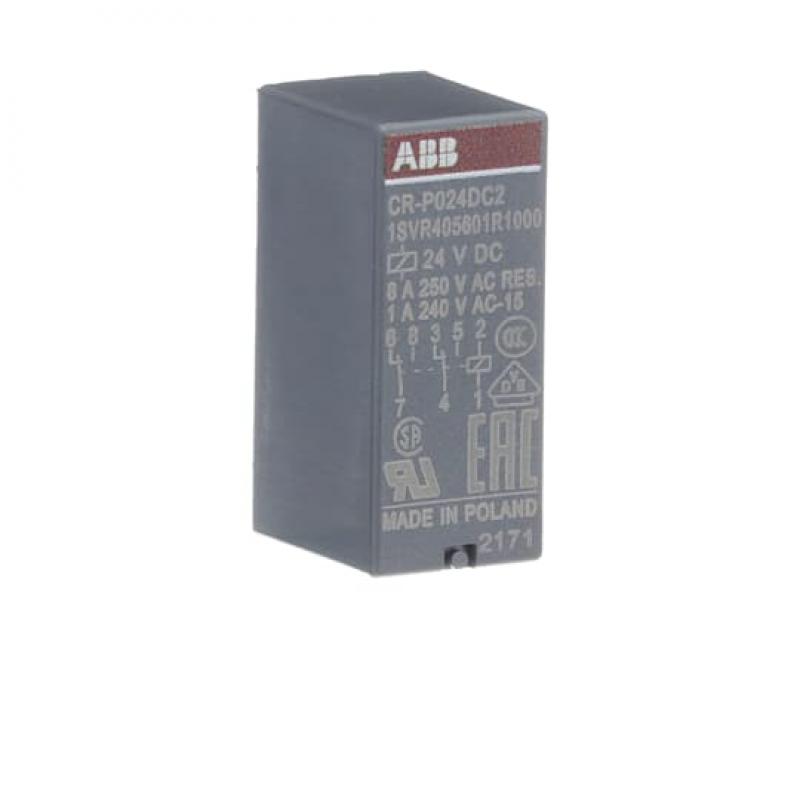 ABB CR-P024DC2 Steckbares Interface-Relais 2We, A1-A2=24VDC, 250V/8A