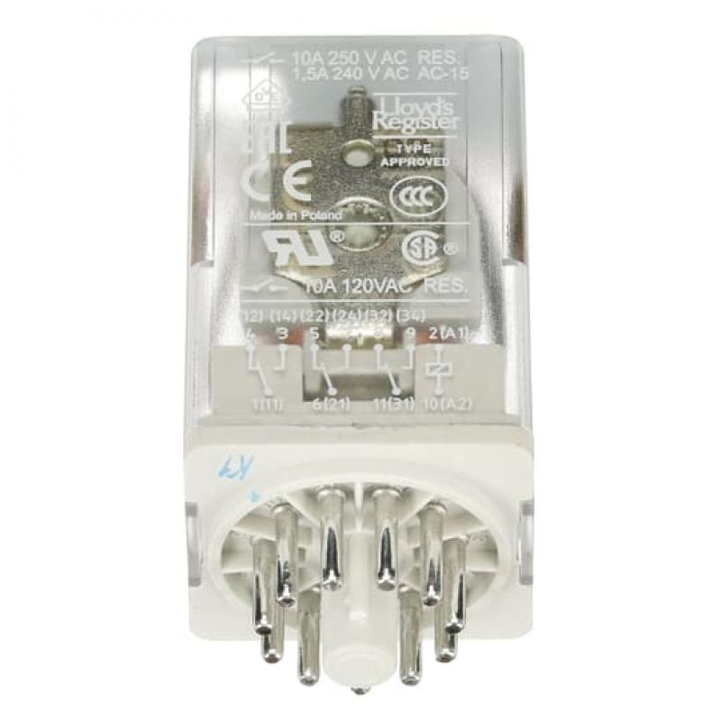 ABB CR-U024AC3L Steckbares Interface-Relais CR-U, 3We, A1-A2=24VAC, 250V/10A, LED