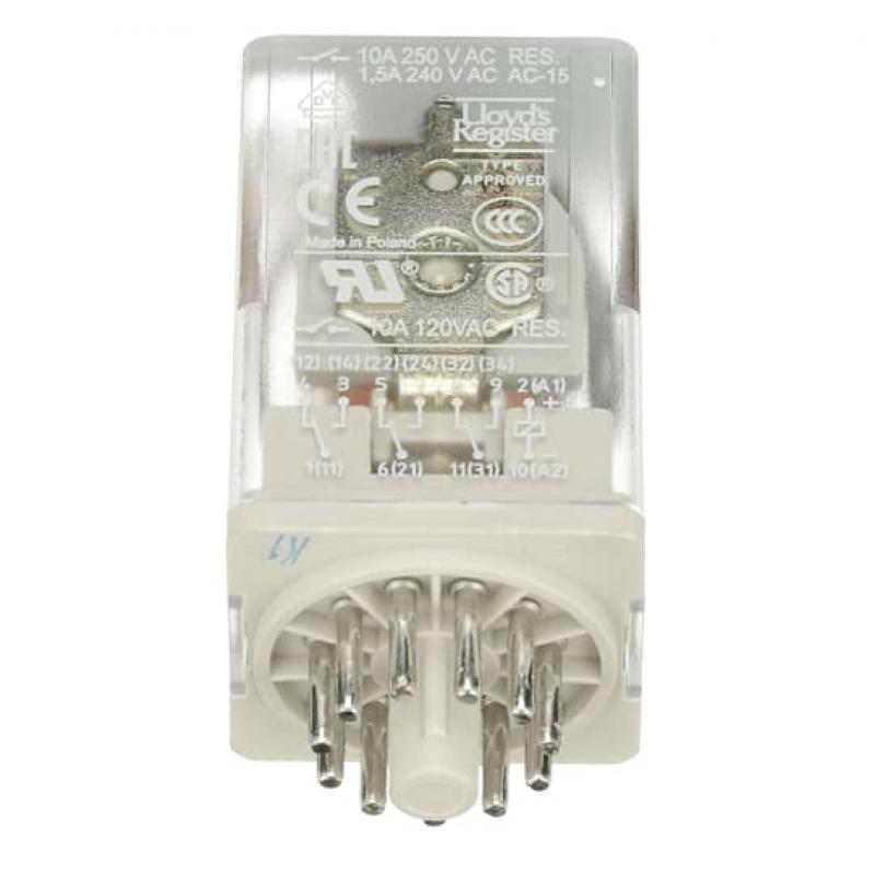 ABB CR-U024DC3LD Steckbares Interface-Relais 3We, A1-A2=24 VDC, 250V/10A, LED, Diode