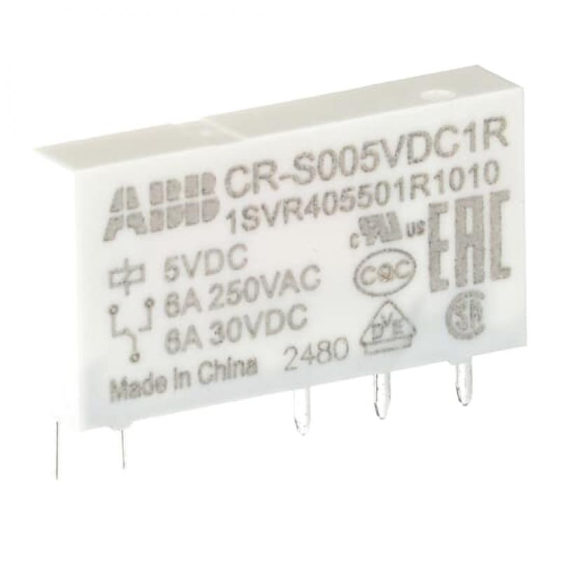 ABB CR-S005VDC1R Steckbares Interface-Relais 1We, A1-A2=5VDC, Output=6A/250VAC