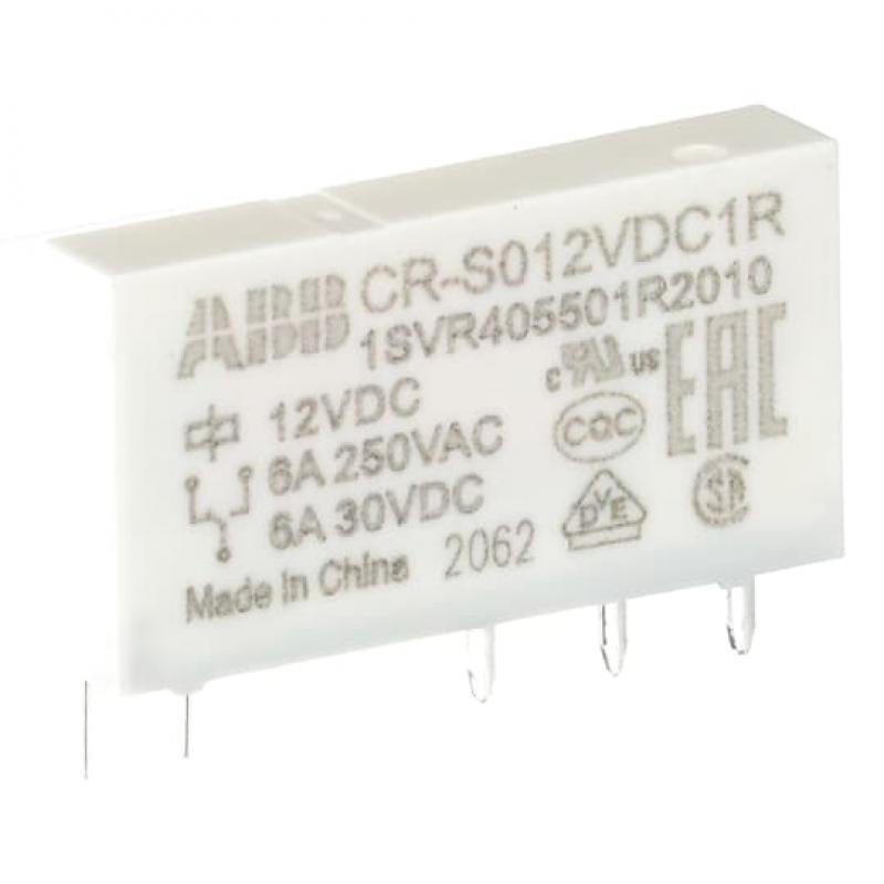 ABB CR-S012VDC1R Steckbares Interface-Relais 1We, A1-A2=12VDC, Output=6A/250VAC