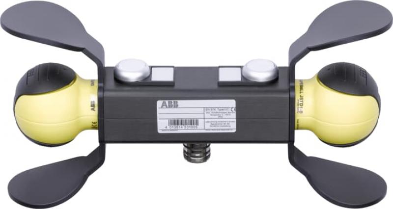 ABB JSD-TD25P-221200 Mobile 2-Handbedieneinheit 2x Safeball, 2 Leuchtdrucktaster, Stiftstecker M23/12-polig, IP40