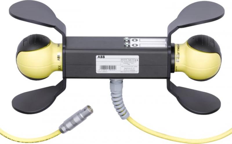 ABB JSD-TD25P-620841 Mobile 2-Handbedieneinheit 2xSafeball, rechts mit zusätzlicher Tastfunktion TINA , Anschlussleitung 7m mit LEMO Stecker, IP40