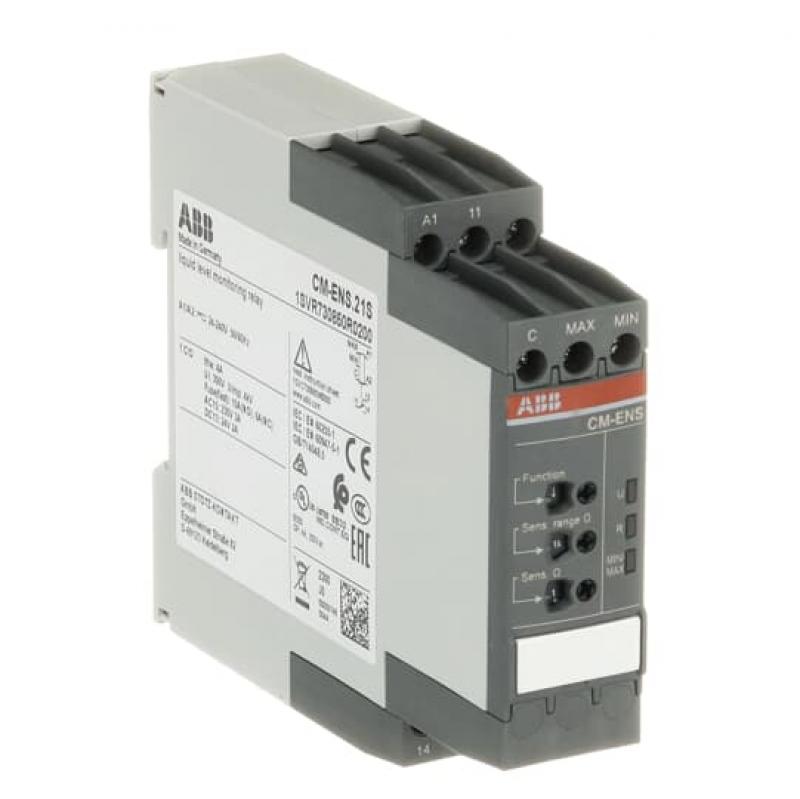 ABB CM-ENS.21S Niveauüberwachungsrelais 1We, Empfindlichk. 0,1-1000kOhm, 24-240V AC/DC Füllen/Leeren