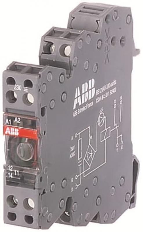 ABB RBR101R-24VUC Interface-Relais R600 1Ö+RC,A1-A2=24V AC/DC,250V/10mA-6A RC Glied, Federzug