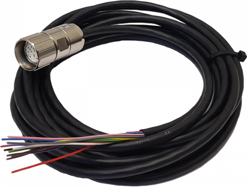 ABB JSD-TK5-12 Kabel 5 m Leitung glatt 12x 0,25mm², 5 m PUR mit M23 Buchsenstecker 12-polig