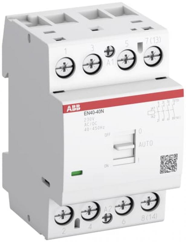 ABB EN40-40N-01 Installationsschütz 40A, 4S/0Ö, 24 V AC/DC mit Handbetätigung