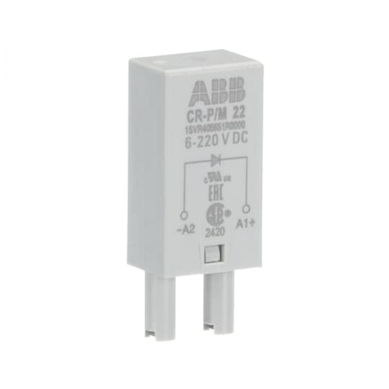 ABB CR-P/M 22 Steckmodul Verpolschutz für CR-P/M, 6-220VDC, A1+, A2-