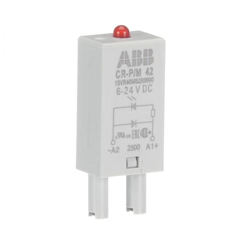 ABB CR-P/M 42 Steckmodul Diode und LED rot für CR-P/M, 6-24VDC, A1+, A2-