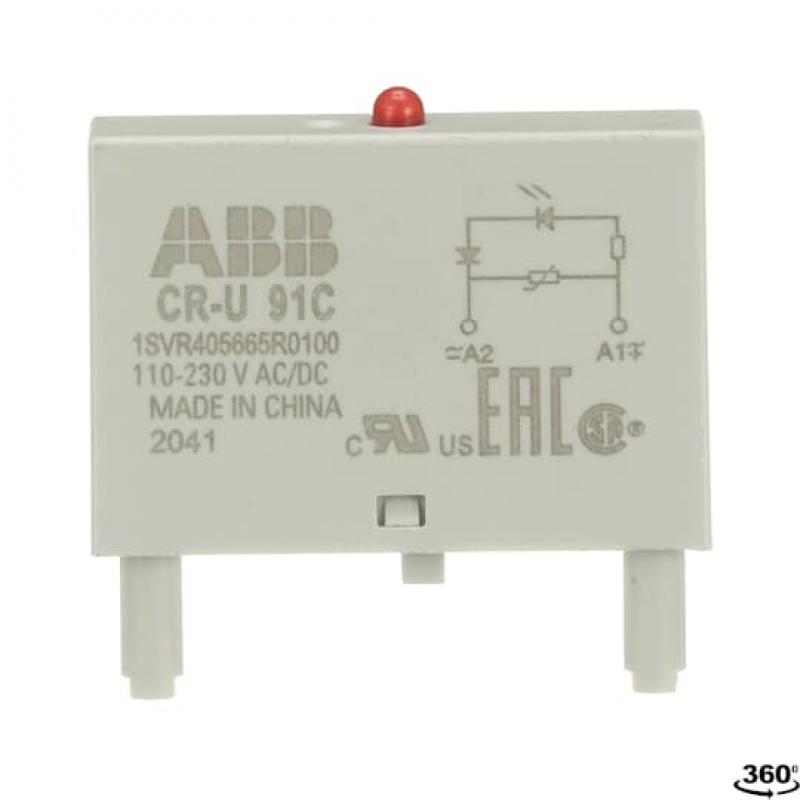 ABB CR-U 91C Steckmodul Varistor und LED rot für CR-U, 110-230VAC/110VDC