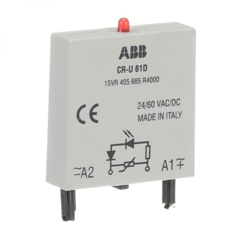 ABB CR-U 61D Steckmodul Varistor und LED rot für CR-U, 24-60V AC/DC