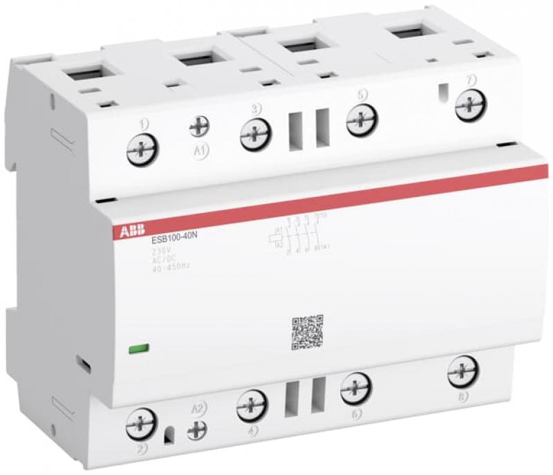 ABB ESB100-40N-01 Installationsschütz 100A, 4S/0Ö, 24 V AC/DC, Multipack