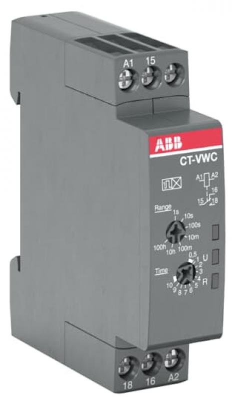 ABB CT-VWC.12 Zeitrelais, einschaltwischend 1We, 24-48VDC/24-240VAC