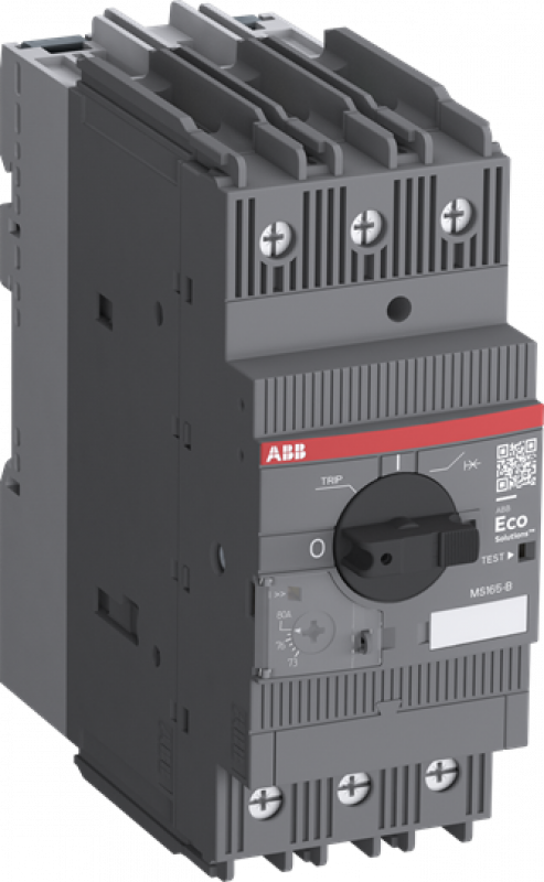 ABB MS165-80B Motorschutzschalter für Bahnanwendungen, Auslöseklasse 10, 70 - 80 A