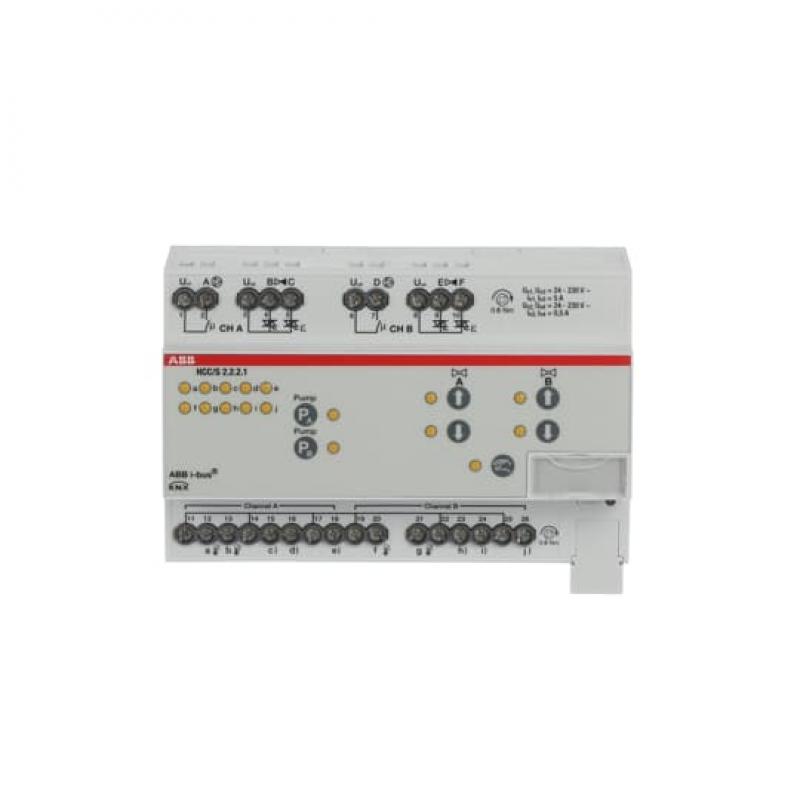 ABB HCC/S2.2.2.1 Heiz-/Kühlkreis Controller, 2fach, 3-Punkt, manuelle Bedienung, REG