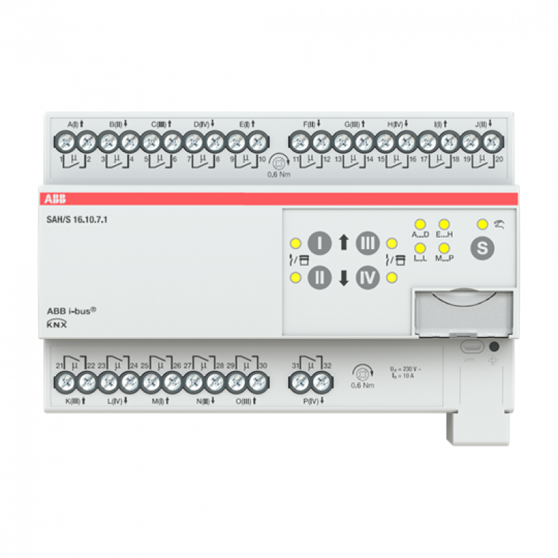 ABB SAH/S16.10.7.1 Schalt-/Jalousieaktor, 16fach, 10 A, REG