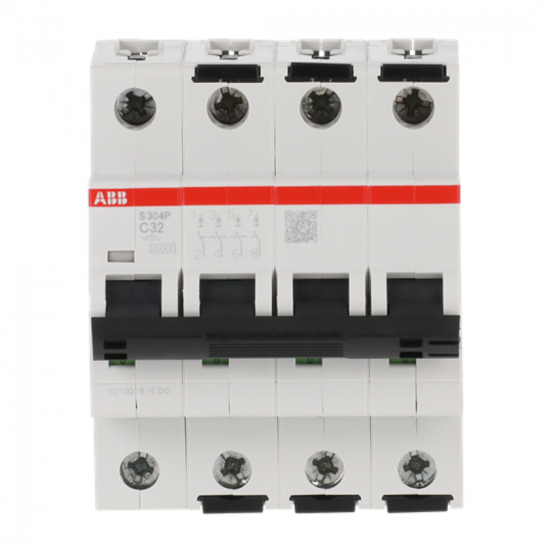 ABB S304P-C32 Sicherungsautomat C-Char., 25 kA, 32A, 4P