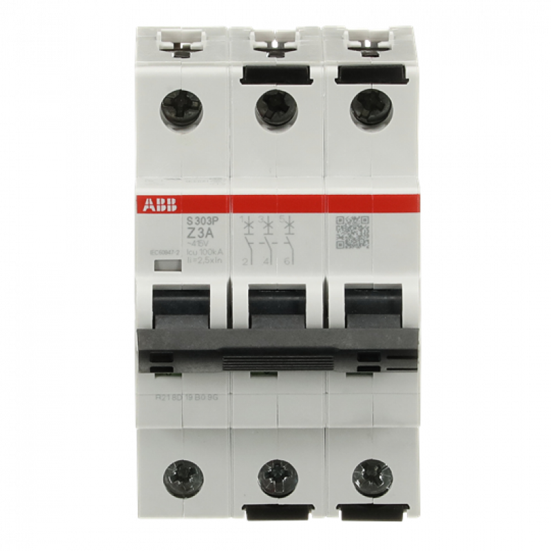 ABB S303P-Z3 Sicherungsautomat Z-Char., 25 kA, 3A, 3P