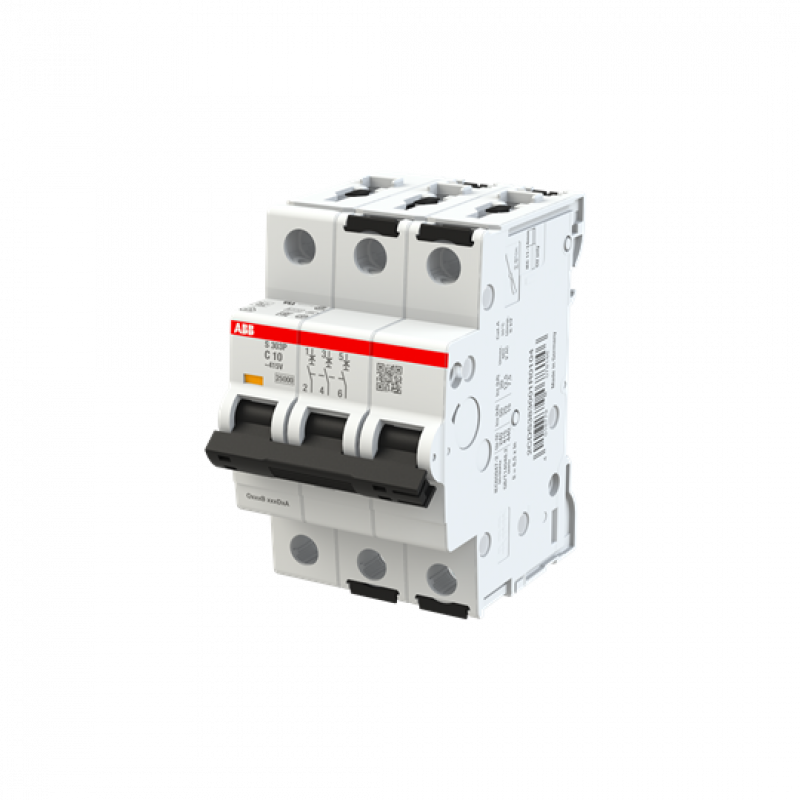 ABB S303P-C10 Sicherungsautomat C-Char., 25 kA, 10A, 3P