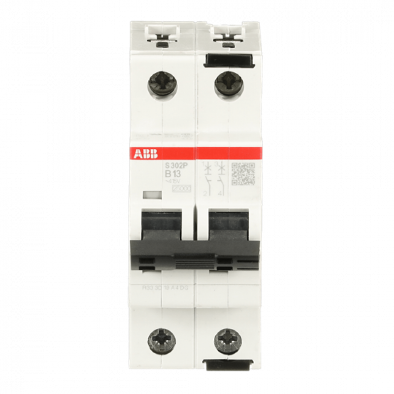 ABB S302P-B13 Sicherungsautomat B-Char., 25 kA, 13A, 2P