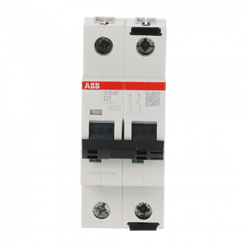 ABB S302P-D1 Sicherungsautomat D-Char., 25 kA, 1A, 2P