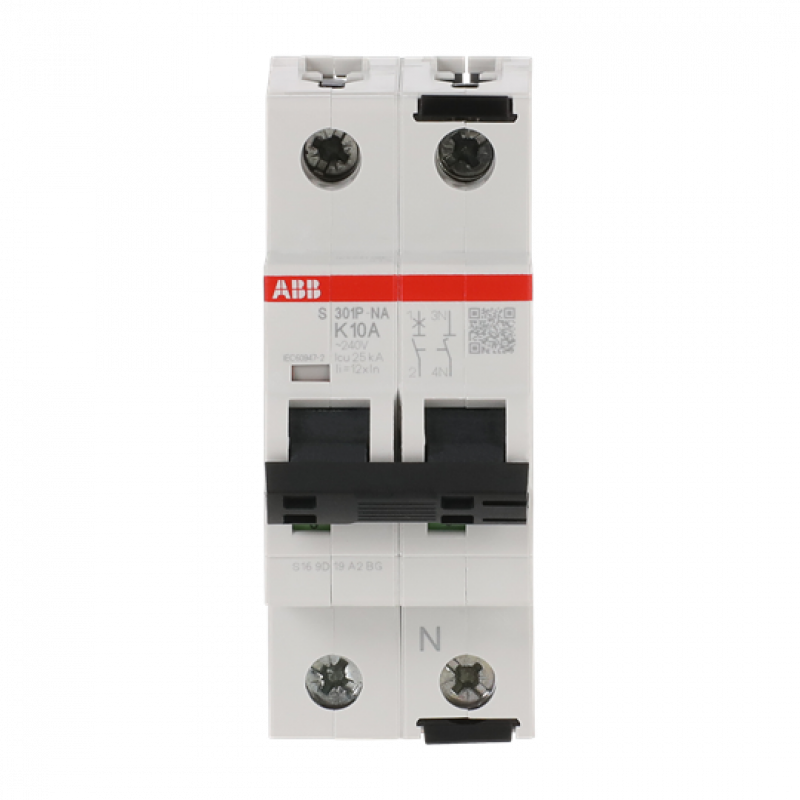ABB S301P-K10NA Sicherungsautomat K-Char., 25 kA, 10A, 1+NA