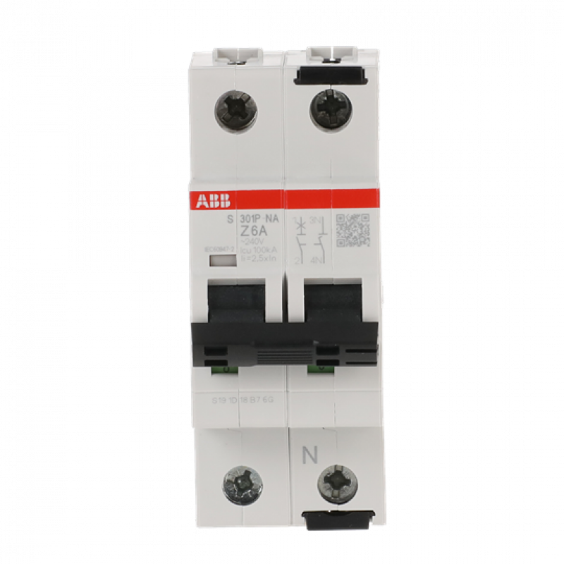 ABB S301P-Z6NA Sicherungsautomat Z-Char., 25 kA, 6A, 1+NA