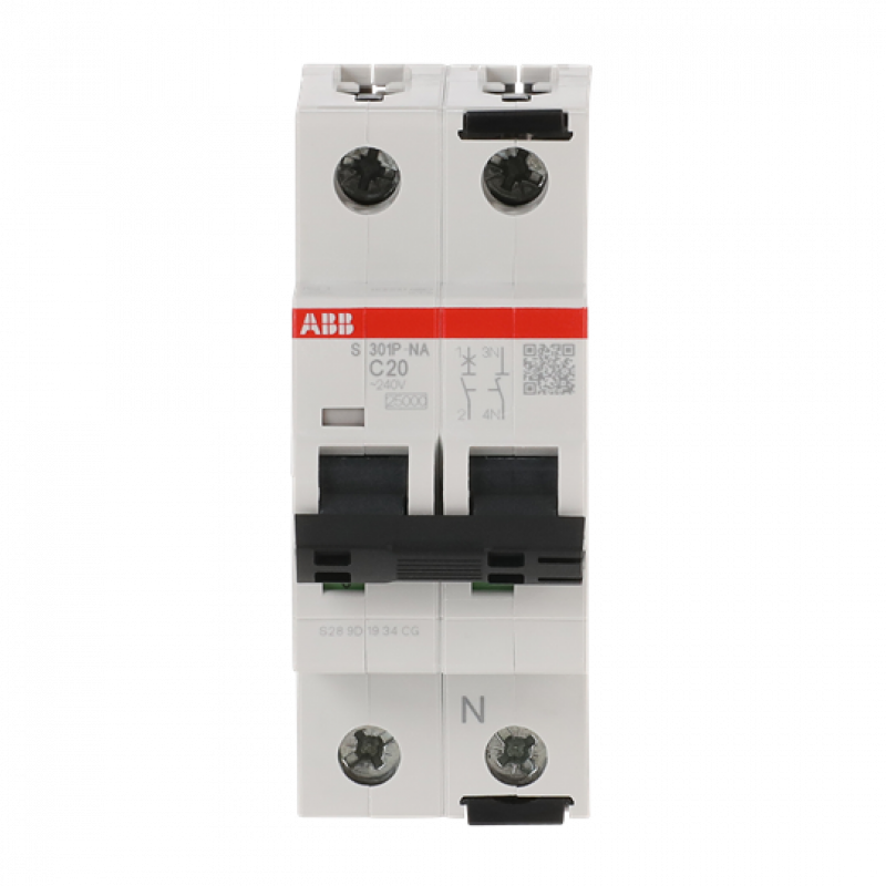 ABB S301P-C20NA Sicherungsautomat C-Char., 25 kA, 20A, 1+NA