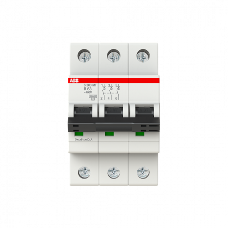 ABB S203MT-B63 Sicherungsautomat B-Char., 10kA, 63A, 3P