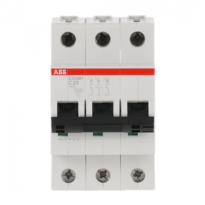 ABB S203MT-C20 Sicherungsautomat C-Char., 10kA, 20A, 3P
