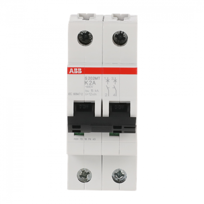ABB S202MT-K2 Sicherungsautomat K-Char., 10kA, 2A, 2P