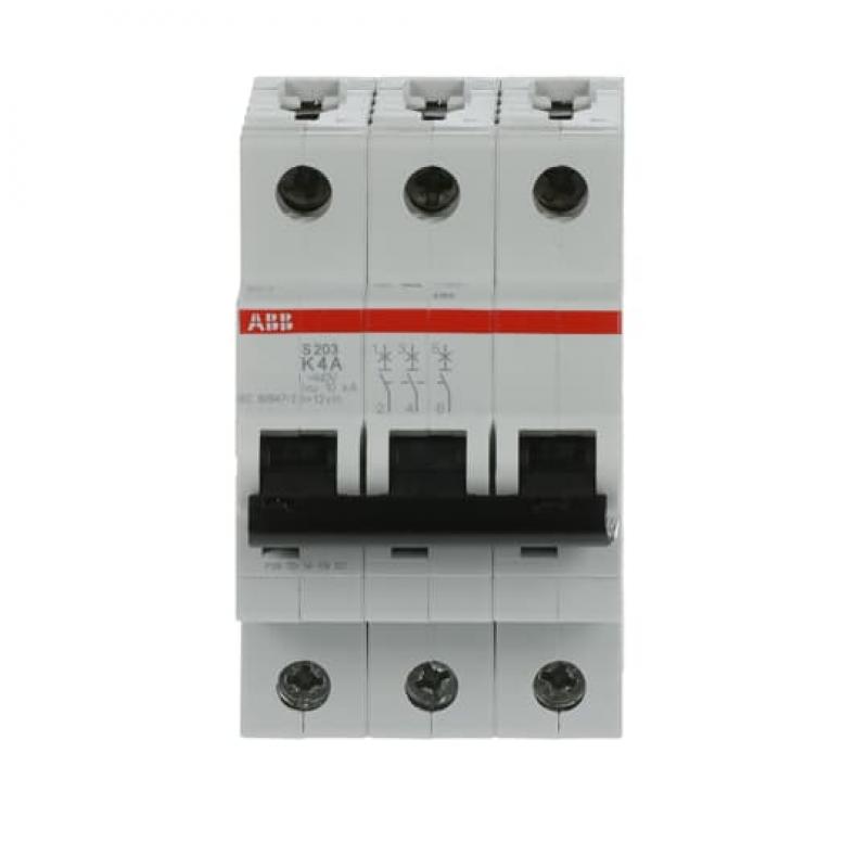 ABB S203-K4 Sicherungsautomat K-Char., 6 kA, 4 A, 3P