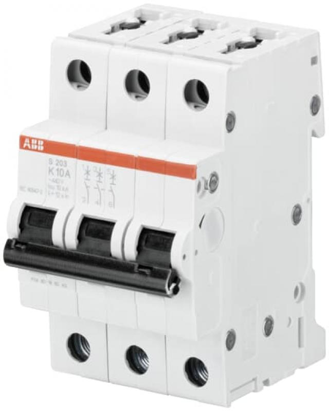 ABB S203-K8 Sicherungsautomat K-Char., 6 kA, 8 A, 3P